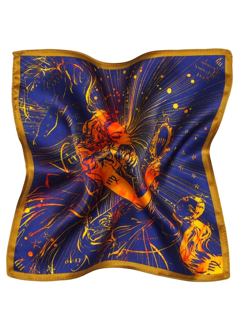 PJ-309 Jedwabna Poszetka Zodiak Panna, 30x30cm